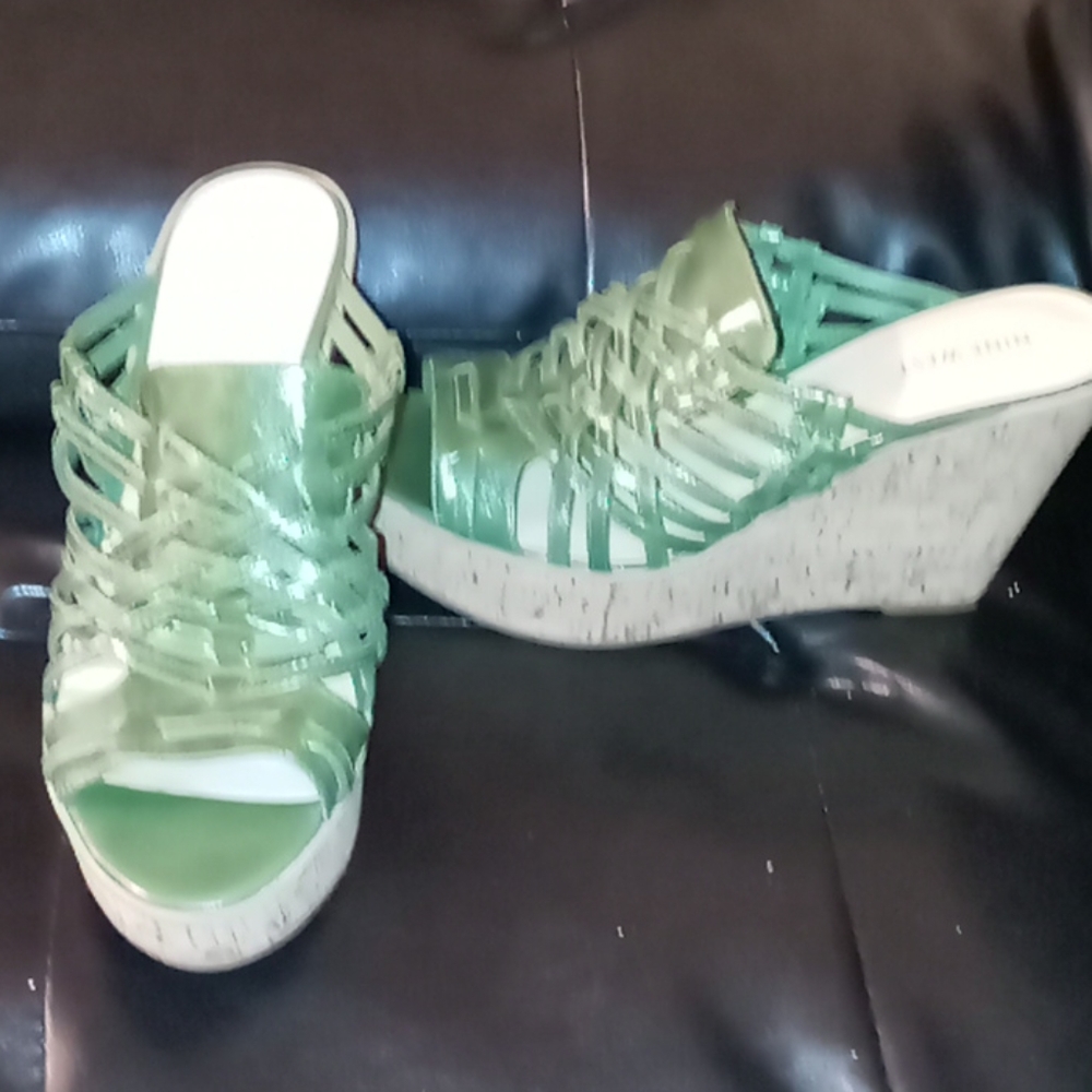 Nine West leather wedges